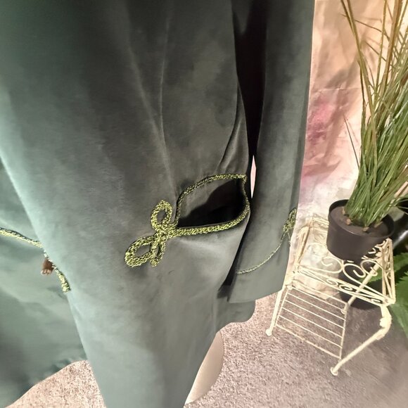 Vintage📌Gorgeous High-Quality Workmanship Plus Size Velvet Lady Jacket -Blazer - Picture 6 of 16